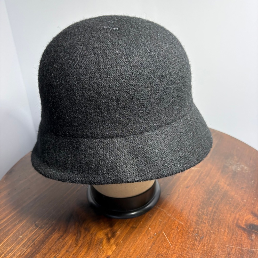 August Hat Company Cloche Women OS Black Wool‎ Blend Vintage Style Winter Fall